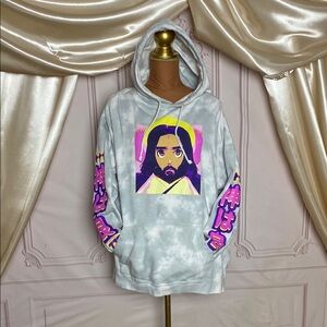 Anime Graphic Tie-Dye Hoodie